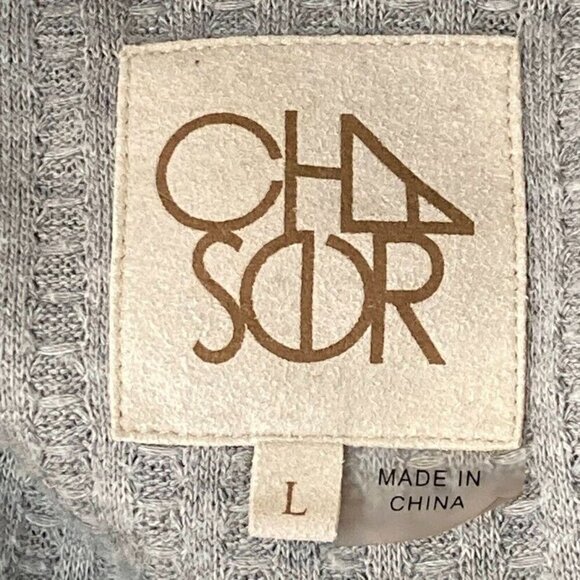 Chaser Waffle Knit Pullover Thermal Hoodie Oversize Outdoor Minimalist Comfy L - Picture 7 of 9